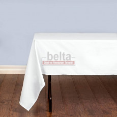 Beyaz renk pamuk masa örtüsü
