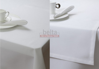 Beyaz renk pamuk polyester masa örtüsü