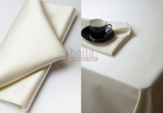 Krem rengi pamuk polyester masa örtüsü