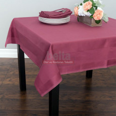 Mor renk bordürlü pamuk masa örtüsü