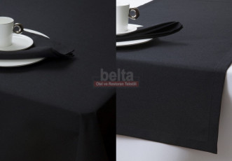 Siyah renk pamuk polyester masa örtüsü